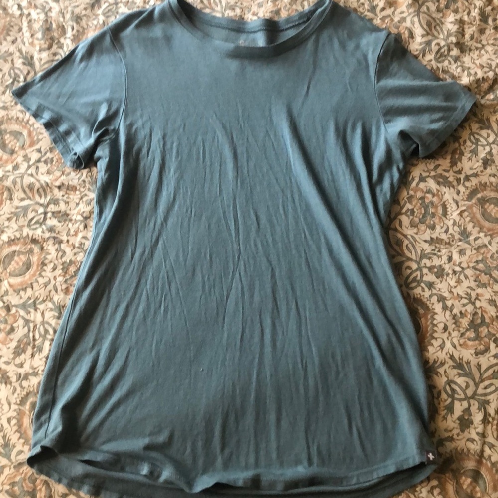Figs Short Sleeve Tee in Teal Blue